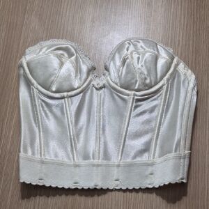 Frederick's of Hollywood Cream Satin Bustier